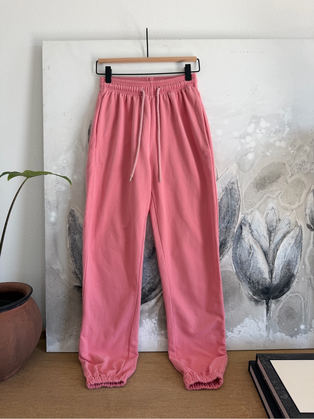Pink Drawstring Sweatpants